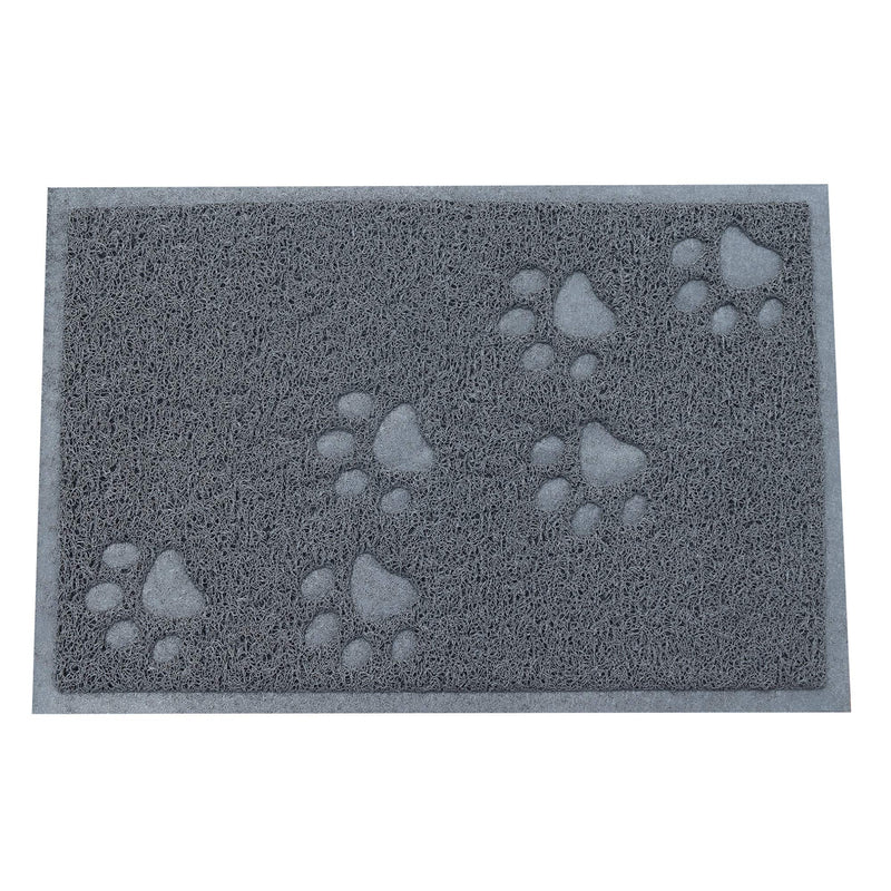 Cloud Heart Medium Size Pet Food Mat for Dogs and Cats, Waterproof Non-Slip Pet Feeding mat, Pet bowl mat, Door Mat,Cat Litter Tray Mat, 60x40cm,Dark Grey M-Rect Dark Grey - PawsPlanet Australia