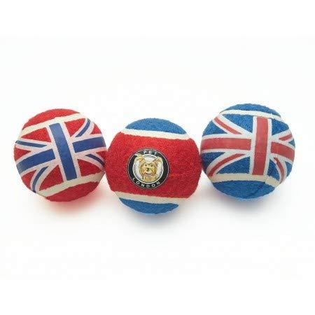 PetLondon Dog Tennis Balls 3pack, Dog Ball Bouncy Union Jack, London United Kingdom Tennis Balls, Premium British Tennis Balls For Small and Medium Dog and Puppies - PawsPlanet Australia