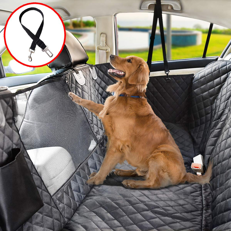 Vailge Dog Car Seat Cover for Back Seat 100% Waterproof Dog Cover for Car Seats with Mesh Window, Pet Car Seat Cover for Dog, Side Flaps Car Hammocks for Dogs Scratch Proof for Cars Trucks SUV Standard(56"W x 60"L) - PawsPlanet Australia