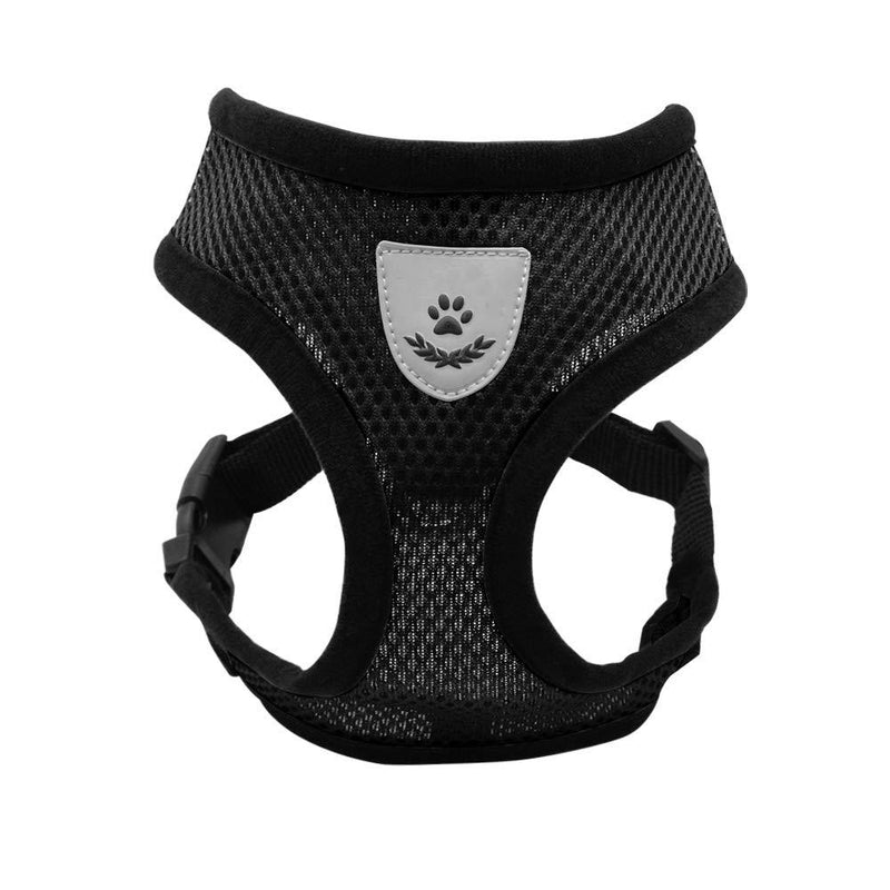 SpeedPets Reflective Breathable Mesh Small Dog Pet Harness Puppy Vest (Medium, Black) Medium - PawsPlanet Australia