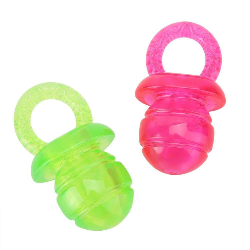 Dog Pacifiers, 2Pcs Natural Rubber Clean Teeth Tools Molar Chewing Training Toys for Pet Puppy Dogs (Red+Green) - PawsPlanet Australia