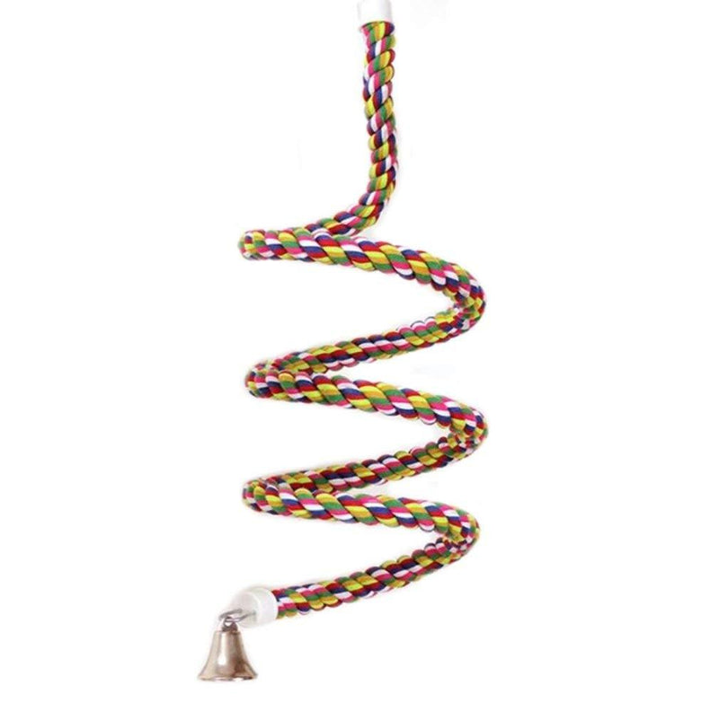 LazyBones Bungee Rope Perch with Bell for Budgies/Parakeets etc - PawsPlanet Australia