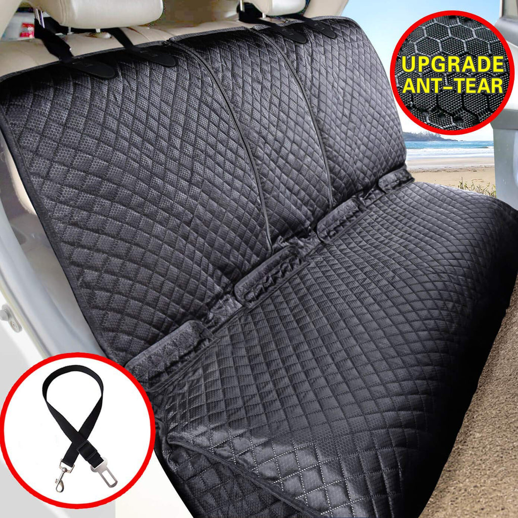 Vailge Bench Dog Car Seat Cover for Back Seat, 100% Waterproof Dog Car Seat Covers, Heavy-Duty Nonslip Back Seat Cover for Dogs, Washable Compatible Pet Car Seat Cover for Cars SUVs (Standard, Black) Standard - PawsPlanet Australia