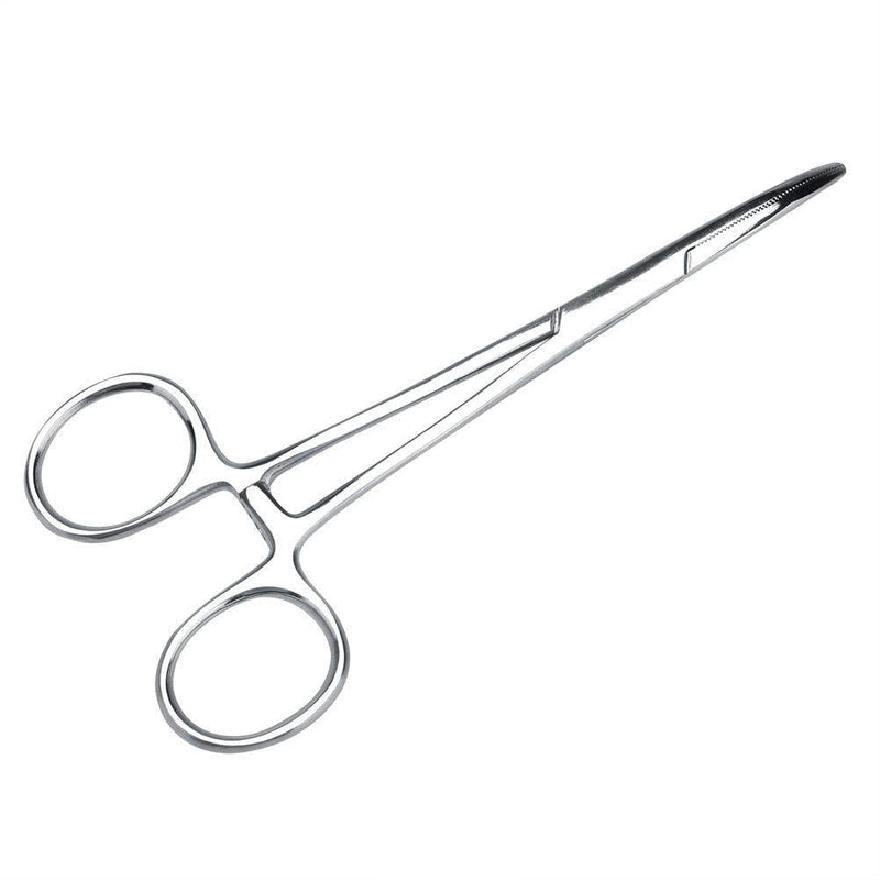 4.9inch/5.5inch Stainless Steel Hemostat Mosquito Pet Dog Cat Hair Puller Forceps Hemostat Ear Cleaning Curved Clamp(Small) Small - PawsPlanet Australia
