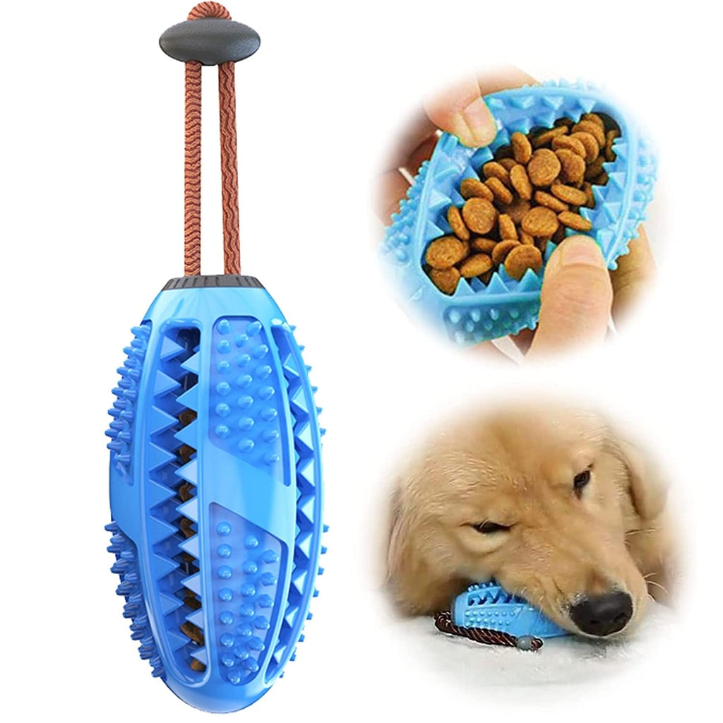 Aidiyapet Dog Teething Toys,Puppy Teeth Cleaning Chew Ball Toys Durable Natural Rubber Dog Toothbrush Stick Dental Care for Dogs Bite Resistant-Fun to Chew,Treats,Chase & Fetch Blueness - PawsPlanet Australia