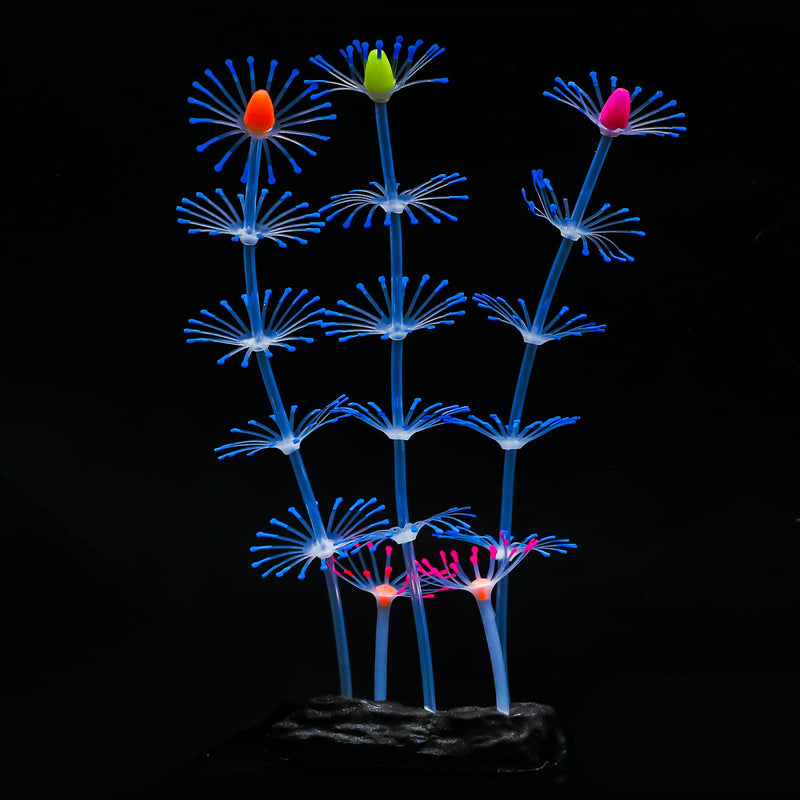 Uniclife Strip Coral Plant Ornament Glowing Effect Artificial Decoration for Fish Tank, Aquarium Landscape – Blue - PawsPlanet Australia