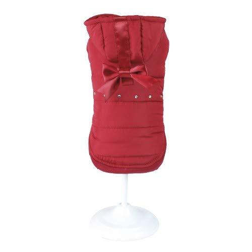 Croci Padded Jacket for Dogs Cranberry 25 cm 1 Count 151 g - PawsPlanet Australia