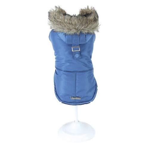 Croci Padded Jacket for Dogs Blue Parka 25 cm 1 Count 151 g - PawsPlanet Australia
