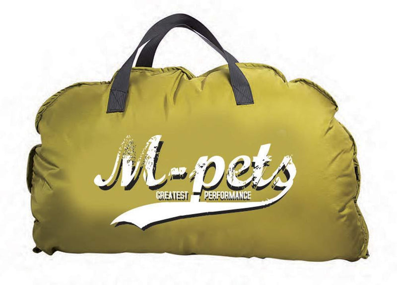 M-PETS Bilbao Soft Transportable Bed with Soft Fur Cover, Yellow with Logo, 60 x 40 cm - PawsPlanet Australia