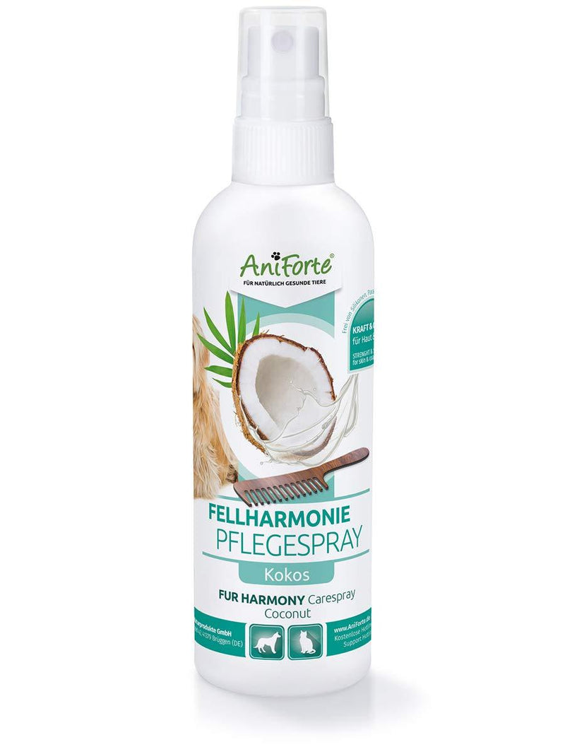 AniForte Fur Harmony Care Spray Coconut for Dogs & Cats 200ml - Gentle care for fur and skin, fur spray, fur care spray for shiny fur, felt-removing spray, felt-cleaning, combing Kokos - PawsPlanet Australia