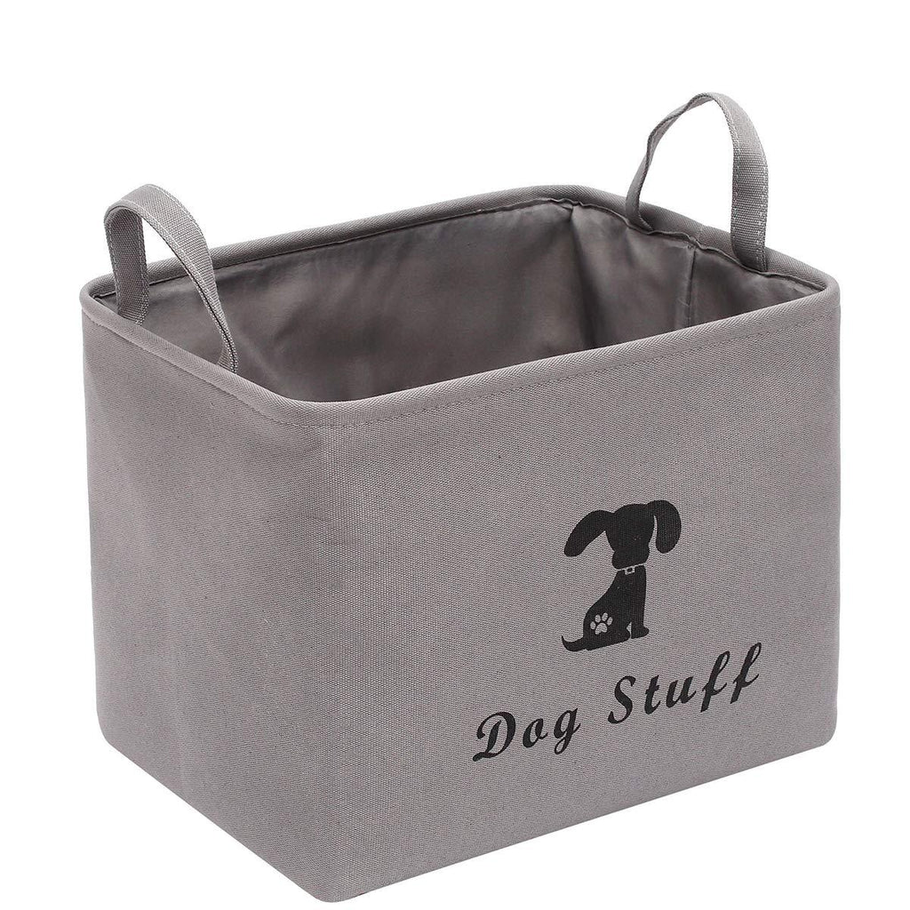 Geyecete Linen Storage Basket Bin Chest Organizer - Perfect for Organizing Dog Apparel & Accessories Storage, Dog Shirts, Dog Coats, Dog Toys, Dog Clothing, Dog Dresses, Gift Baskets-Gray Gray - PawsPlanet Australia