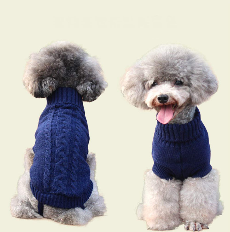 Dusenly Pet Warm Coat Dog Cat Pet Knit Sweater Winter Warm Jacket Christmas Holiday Clothes (Small) S - PawsPlanet Australia