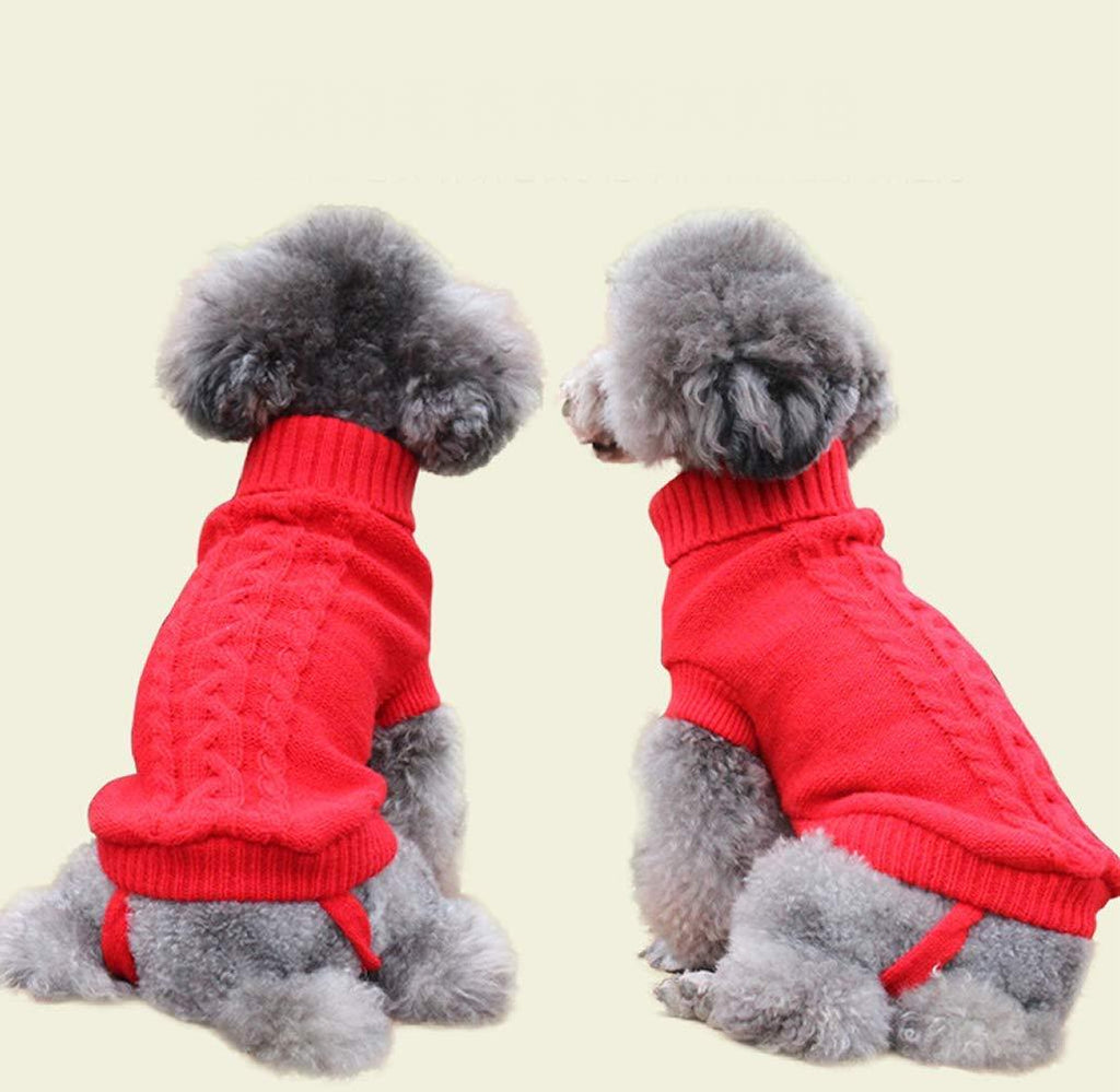 Dusenly Pet Knit Sweater Pet Winter Warm Jacket Christmas Holiday Clothes Suitable for Small and Medium Pets (Medium) M - PawsPlanet Australia