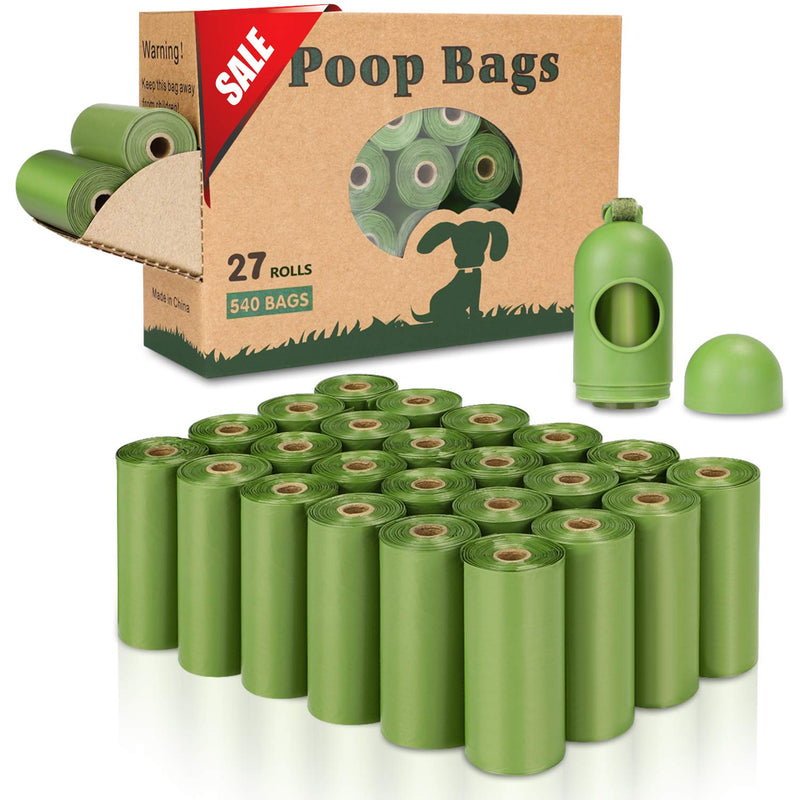 Yingdelai Dog Poo Bags - 540 Counts Biodegradable Poop Waste Bag Refill Rolls for Dogs include 1 Adjustable Dispenser | Scented - PawsPlanet Australia