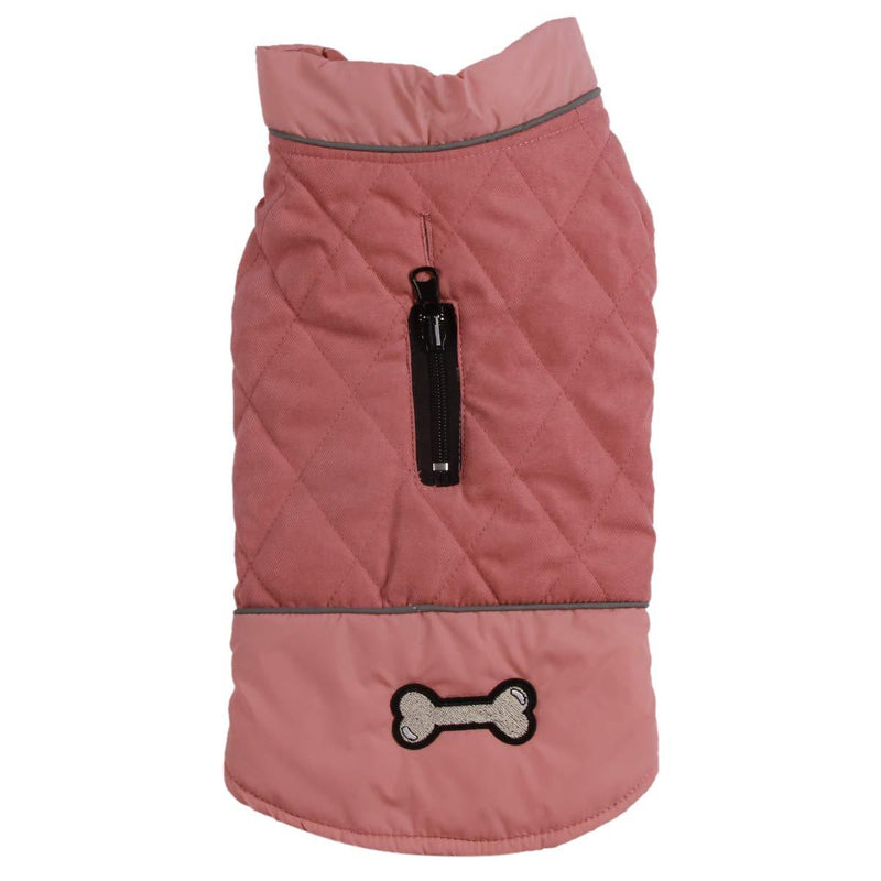 JoyDaog Reversible Dog Coats for Small Dogs Waterproof Warm Puppy Jacket for Cold Winter,Pink XS Pink - PawsPlanet Australia