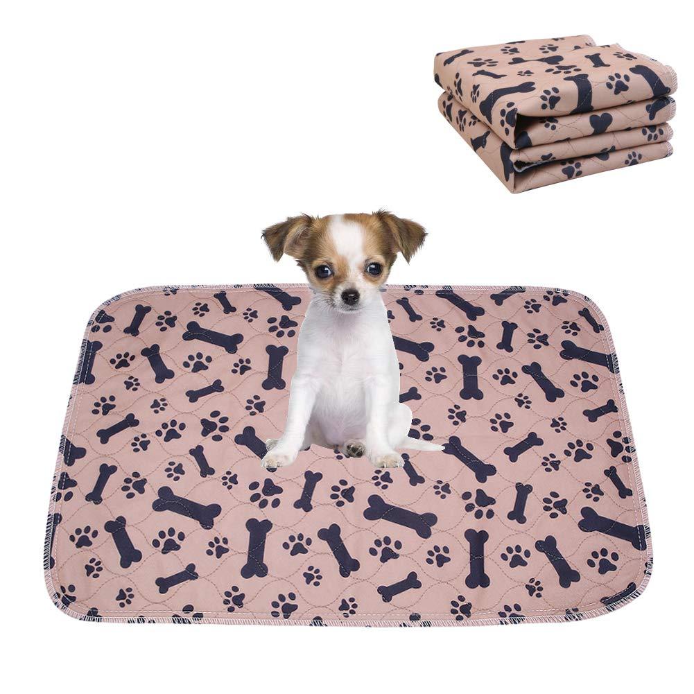 2 Pack Puppy Training Pad,Washable Reusable Super Absorbent Dog Pee Pad Layered Quick-Dry Waterproof Dog Training Mat (Light Brown) Light Brown - PawsPlanet Australia