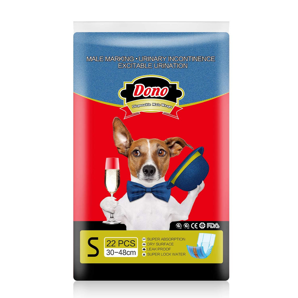 Dono Disposable Dog Diapers Male Dogs Jeans Super Absorbent Soft Pet Diapers… (S) S - PawsPlanet Australia