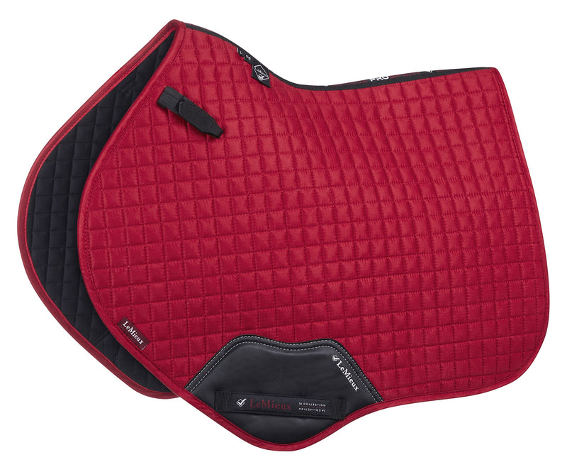 LeMieux Suede Close Contact Square Saddle Pad in S/M Chilli - PawsPlanet Australia