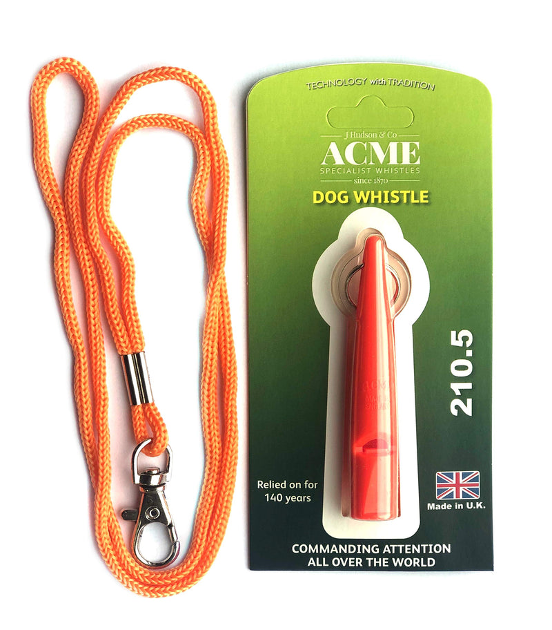 Acme Dog whistle with Acme Lanyard (210.5, Orange) - PawsPlanet Australia