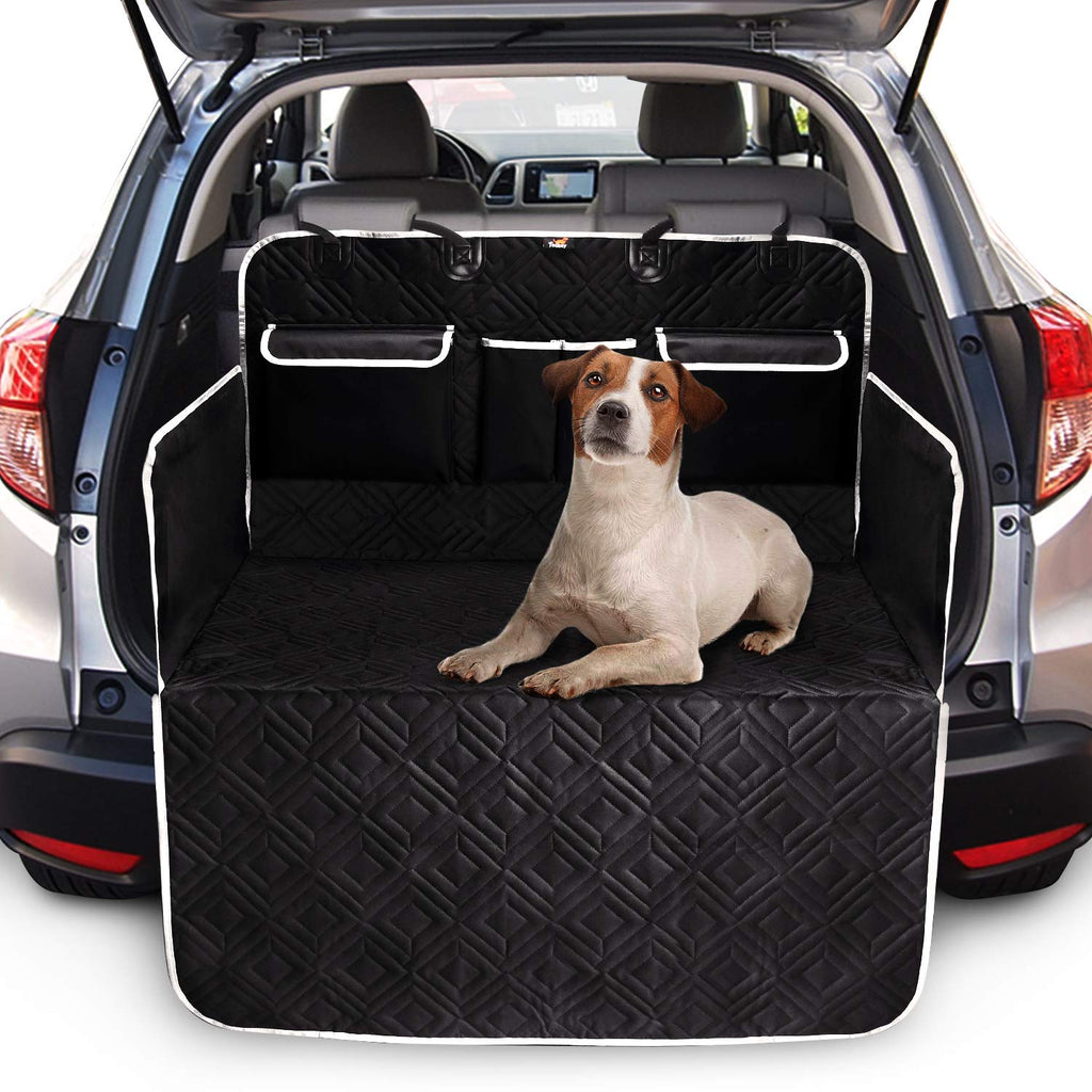 Toozey Complete Car Boot Protector for Dog with 3 Storage Pockets-Tearproof Waterproof Slip-proof Car Boot Protector with Side and Bumper Protection, Protect from Dirt/Scratches/Hair, Easy to Clean Football - PawsPlanet Australia