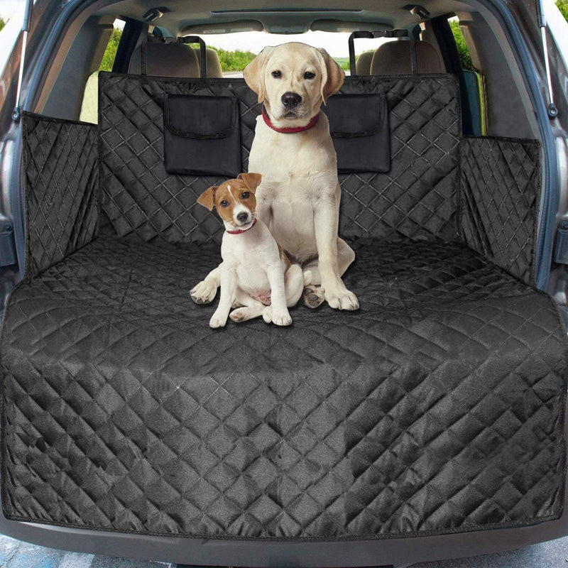 Chusstang Car Boot Liner Protector for Dogs, Universal Pet Car Boot Cover Protection Non Slip & Washable with Bumper Flap Waterproof Mat Dog Blanket 4 Layers fits Cars, Estate, Trucks, Hatchback, SUV Boot Liner Protector 185 X 104 X 33cm - PawsPlanet Australia