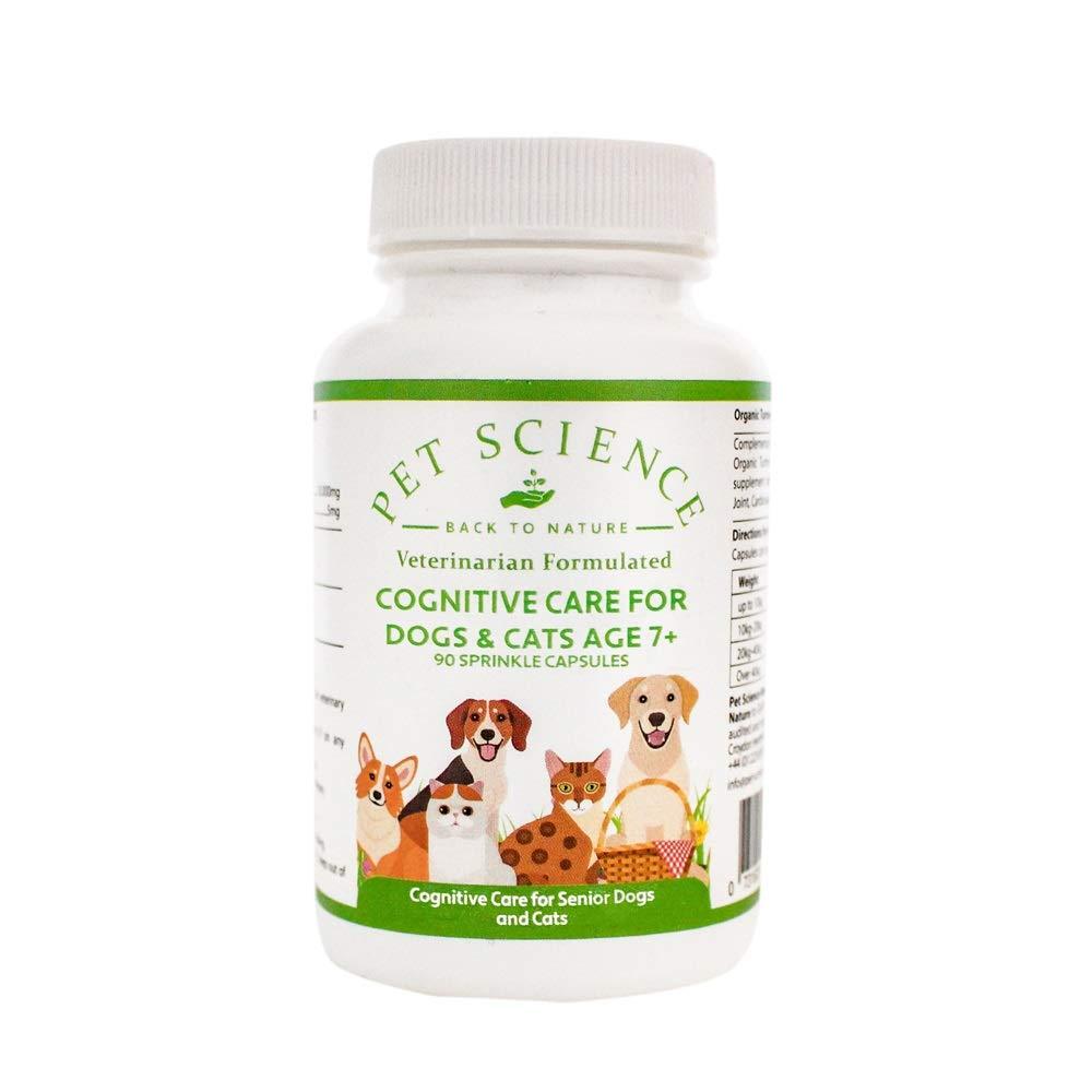 Pet Science Cognitive Care for Dogs and Cats, Senior Support, Vet Strength Aged 7 + (90 Capsules) - PawsPlanet Australia