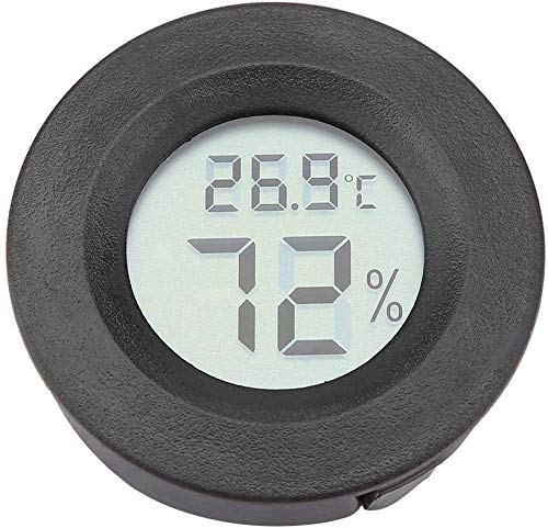Eidyer Reptile Thermometer, Digital Hygrometer Thermometer for Incubators Indoor Reptile Breeding Box Weather Station Greenhouse Basement Gauge Terrarium Hygrometer Lizard Spider Tortoise Tank Round - PawsPlanet Australia