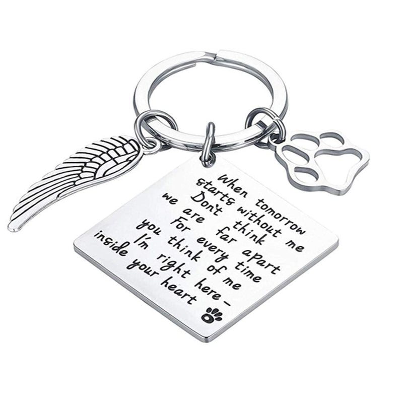 Loss of Pet Keychain Pet Memorial Keychain Keyring Pet Family Dog Family Cat Family Pet Keychain Key Ring Pet Sympathy Gift for Pet Lover Dog Cat Keychain - PawsPlanet Australia