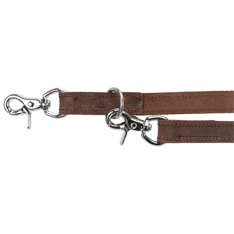 Trixie Rustic Fatleather Adjustable Leash, L-Xl: 2.0 M/25 Mm, Dark Brown, 0.3549 kg - PawsPlanet Australia