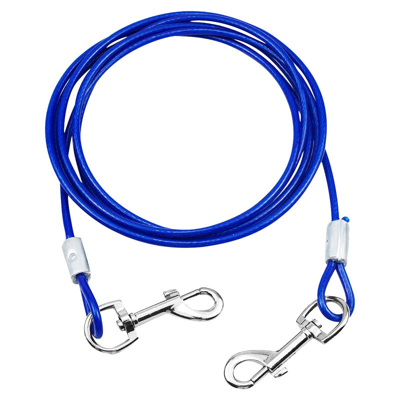 NATUCE 10ft (3 Meter) Dog Tie Out Cable, Tie-Out Cable for Dogs up to 176lbs, Suitable for all Breeds (Blue) Blue - PawsPlanet Australia