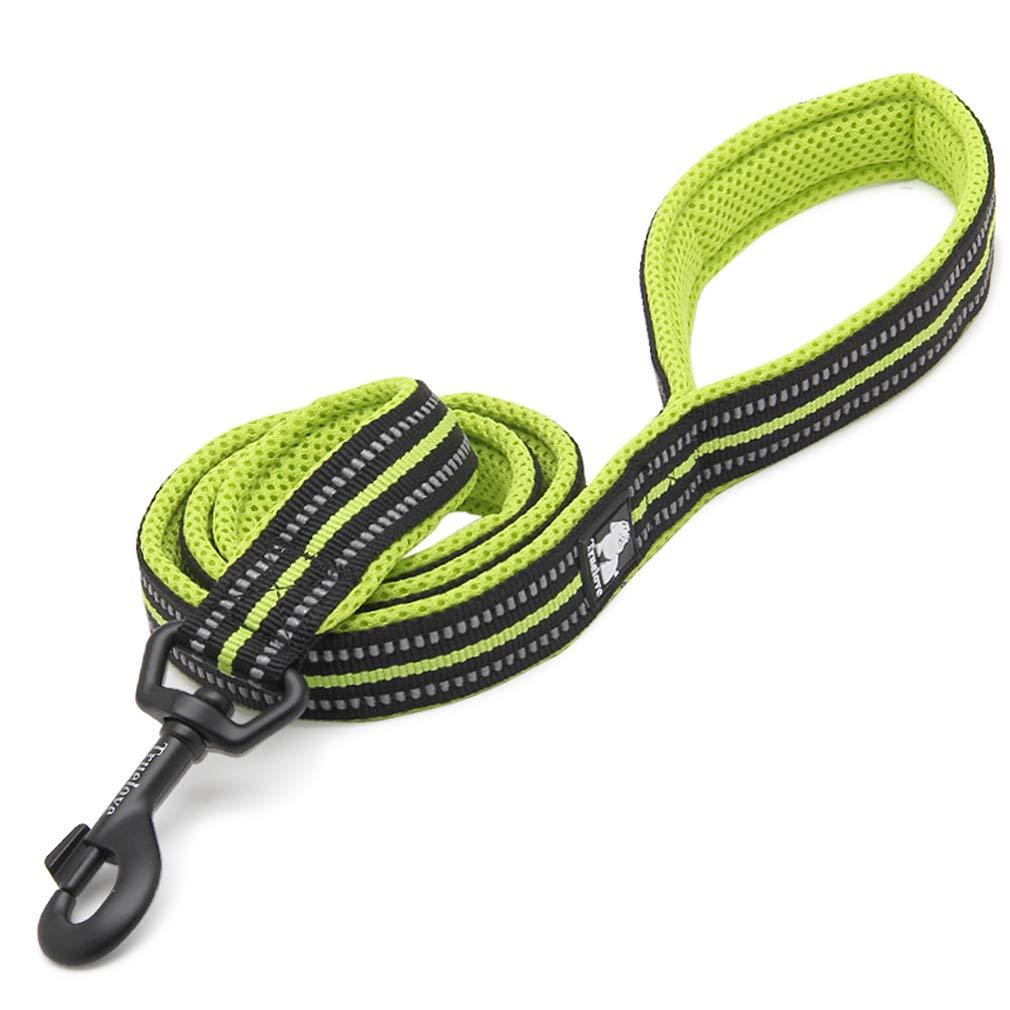 WINHYEPET True Love Dog Leash Nylon Sandwich Fabric comfort Reflective Safety Washable Dogs Belt Suitable for all Kinds of Dog Breeds Length 200cm Can be used together with Harness (Neon Yellow,L) L Neon Yellow - PawsPlanet Australia