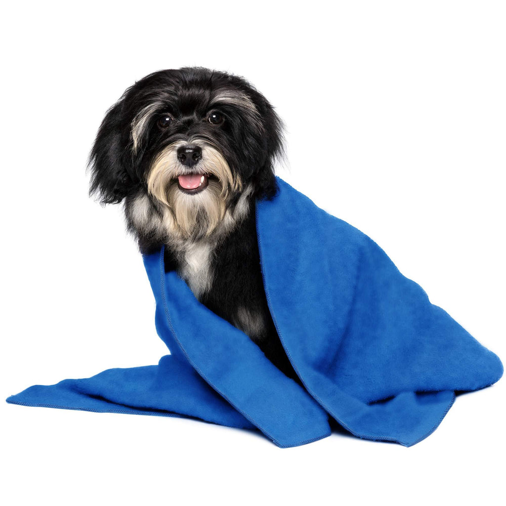 Cloveree Small Dog and Puppy Towel, Absorbent and Quick Drying Microfiber Pet Towels - 2 Pack - PawsPlanet Australia