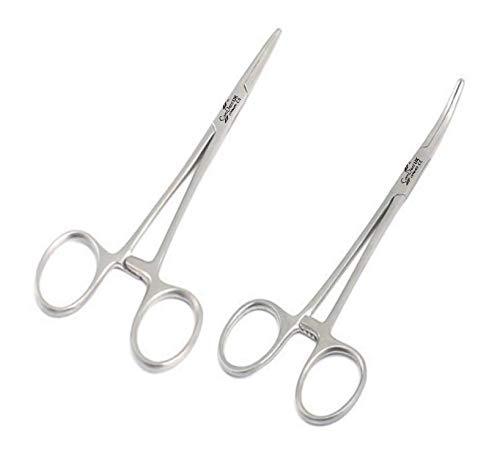 Comdent Hemostat Forceps 15cm, Stainless Steel Dog Cat Pet Scissors Ear Hair Clamp Fishing Scissors Tools (Straight) Straight - PawsPlanet Australia