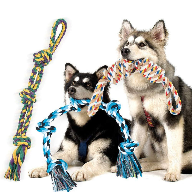FONPOO Dog Toys Indestructible Designed for Large Dogs Medium Dog Tough Dog RopeToy Set 3 Packs - PawsPlanet Australia