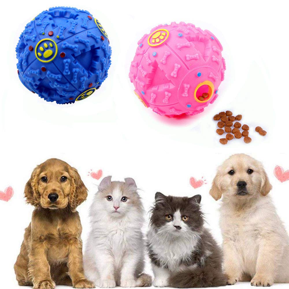 YFOX Pet dog toy ball rubber chew toy ball sound toy ball bite for dog teeth cleaning/chewing/distribution food/interaction - PawsPlanet Australia