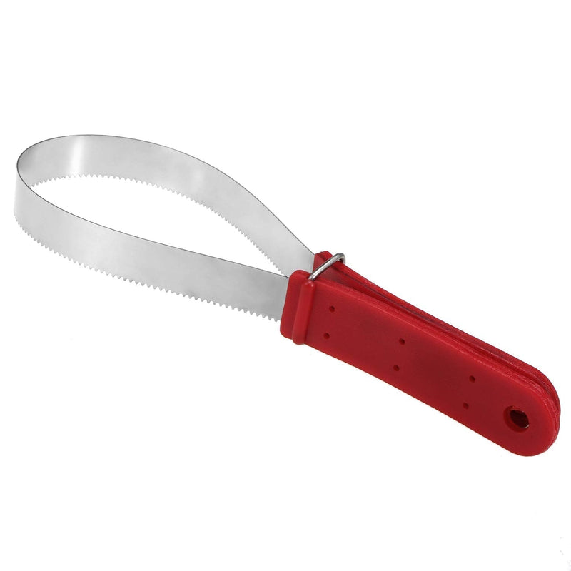 Lixada Equine Sweat Scraper Horse Shedding Grooming Tool Stainless Steel Horse Deshedding Cleaning Loop Tool Comfortable Grip - PawsPlanet Australia