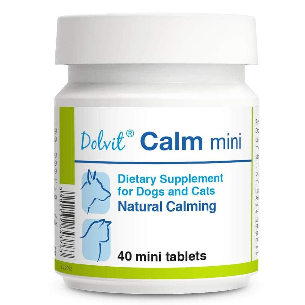 PETS Dolfos Dolvit Calm mini Natural Calming Supplement for Cats and Small Dog Breeds 40 mini tablets - PawsPlanet Australia