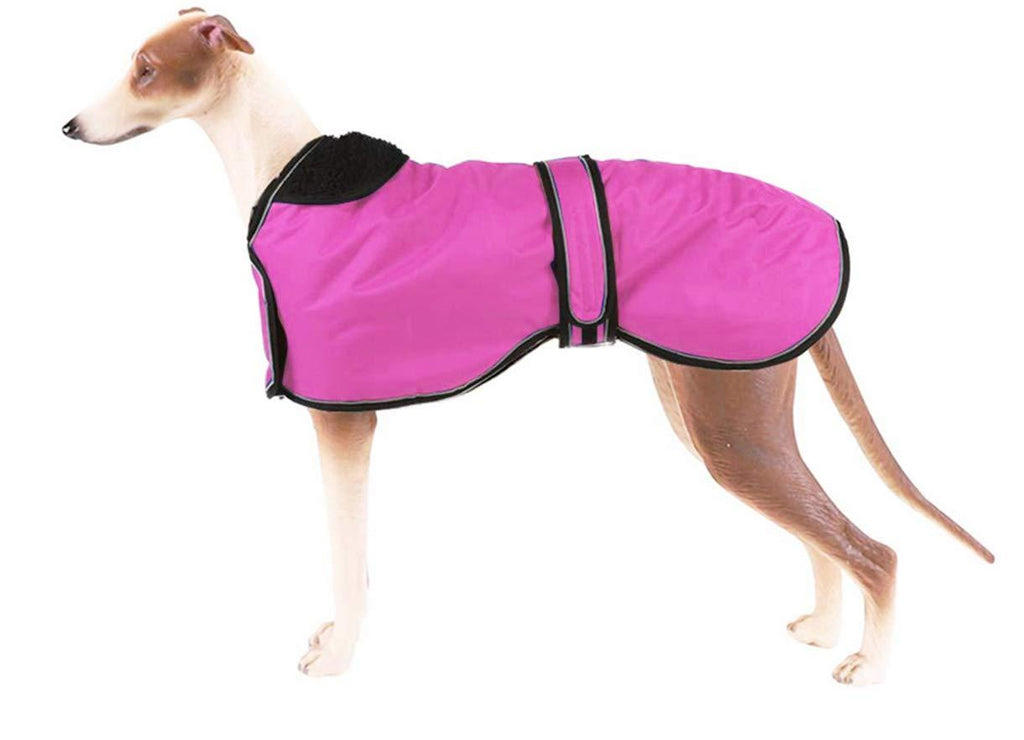 Pethiy Waterproof Dog Jacket, Dog Winter Coat with Warm Fleece Lining, Outdoor Dog Apparel with Adjustable Bands for Medium, Large Dog Pink XXL - PawsPlanet Australia