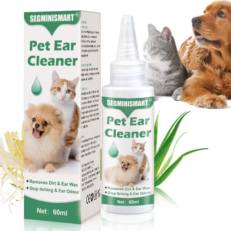 SEGMINISMART Dog Ear Cleaner,Ear Cleaner For Dogs Wash,Stop Itching, Head Shaking & Smell,Ear Drops for Dogs&Cats,Dog Ear Infection Formula - PawsPlanet Australia