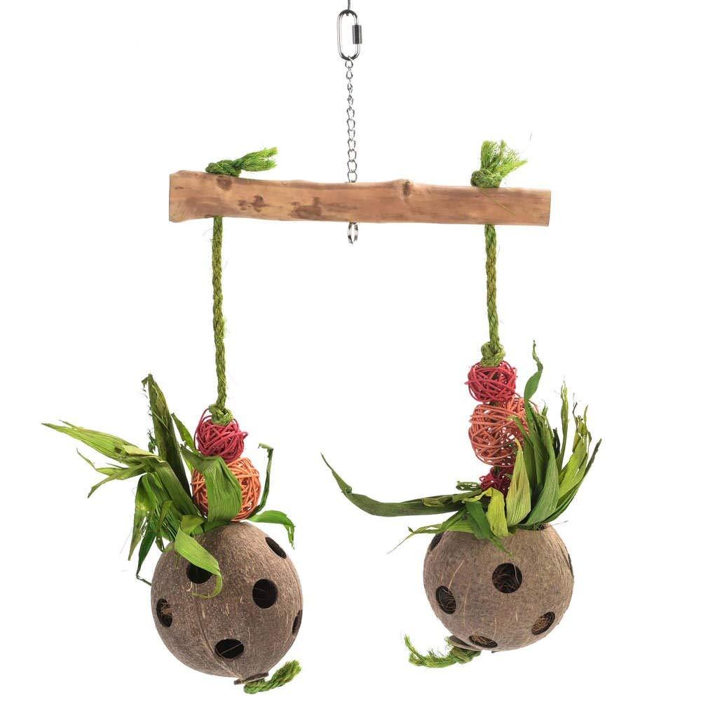 Double Fly Coco Foraging Parrot Toy - Large - PawsPlanet Australia