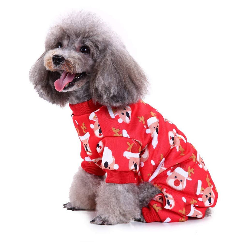 KEESIN Small Dog Hoodies,Pet Dog Coat Clothes,Christmas Moose Winter Warm Sweater (S) S - PawsPlanet Australia