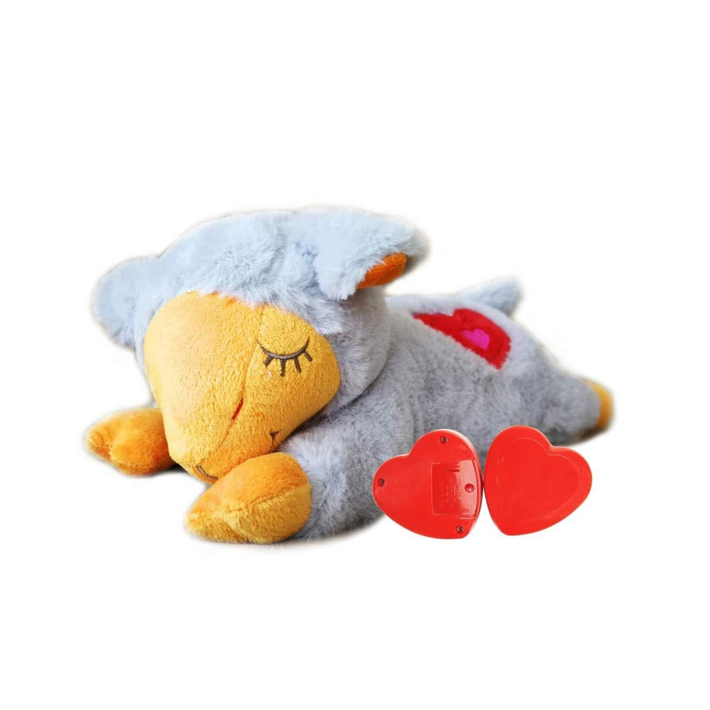 ALL FOR PAWS AFP Snuggle Sheep Pet Behavioral Aid Toy Plush Toy (TWO HEARTBEAT, Gray) TWO HEARTBEAT - PawsPlanet Australia