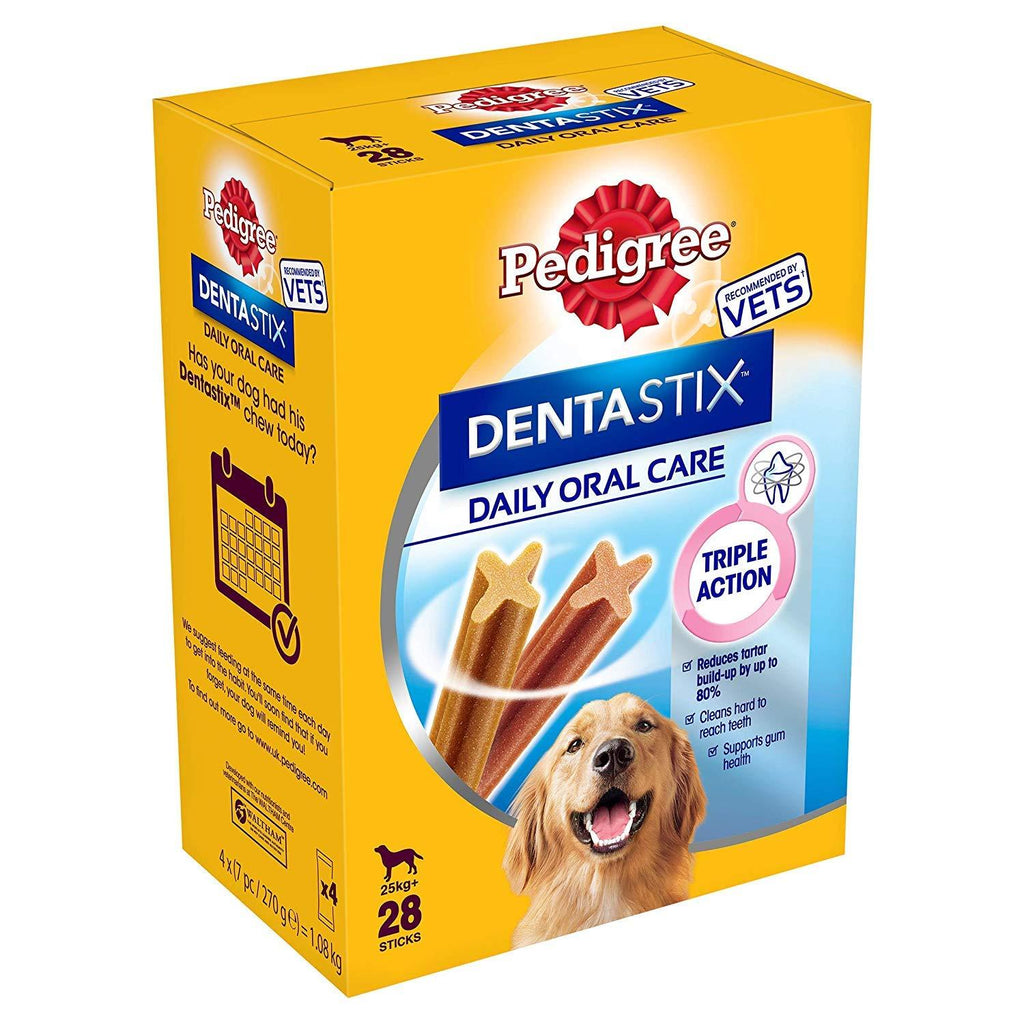 AKLAT Daily Dental Care Chews (28 sticks) for Large Dogs (25 kgs+) + Schmackos Treats + Shopper Bag - PawsPlanet Australia