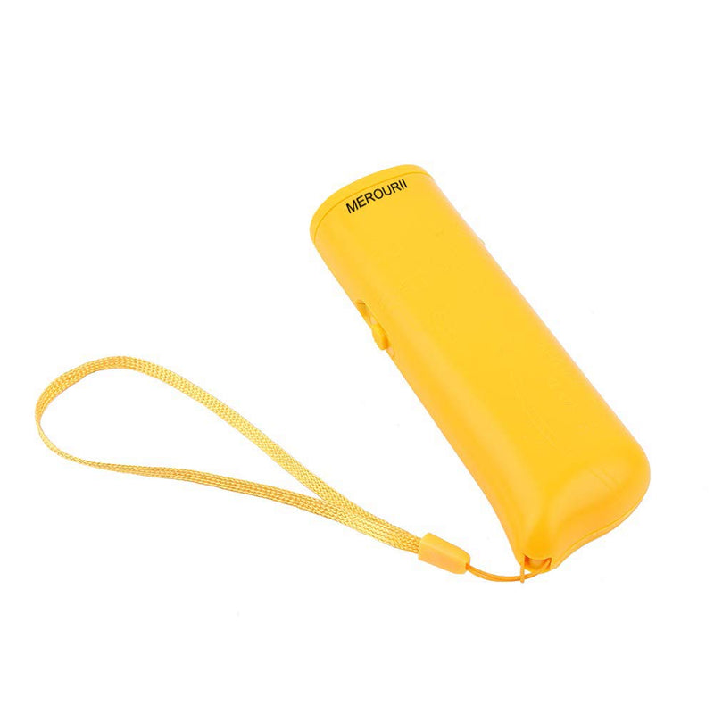 AILOVA Pet Training Device,3 in 1Handheld Ultrasonic Dog Training Repeller w/LED Flashlight Anti-barking Stop Bark Deterrents Dogs (Yellow) - PawsPlanet Australia