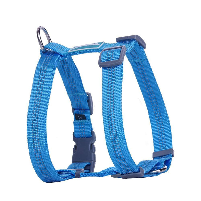 ThinkPet Reflective Adjustable Comfort Nylon Dog Halter Harness, Easy On and Off, No Choke Dog Walking Harness S Blue - PawsPlanet Australia