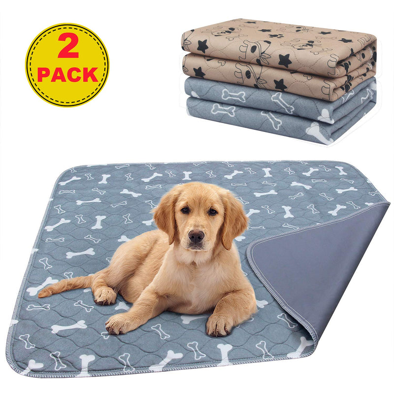 [Australia] - AK KYC 2 Pack Washable Pee Pads for Dogs Puppy Pads Dog Training Pad (31x35in) Waterproof Reusable Fast Absorbent Travel for Dog 