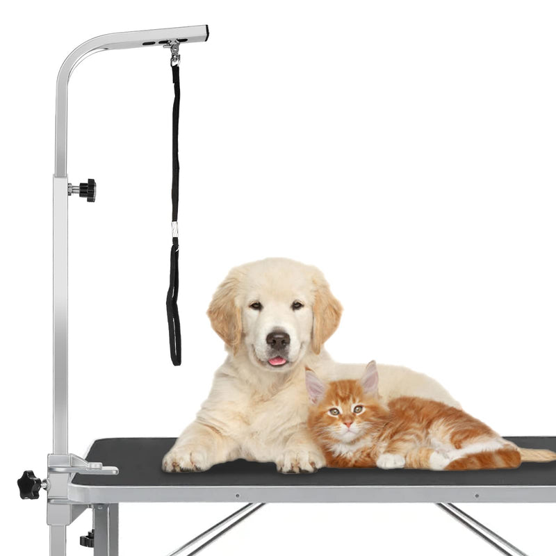 BALLSHOP Grooming Arm Foldable Pet Grooming Table Adjustable Pet Dog Grooming Bath with Powder Coated Steel Frame Foldable Legs Noose Arm Table Capacity Up to 100KG - PawsPlanet Australia