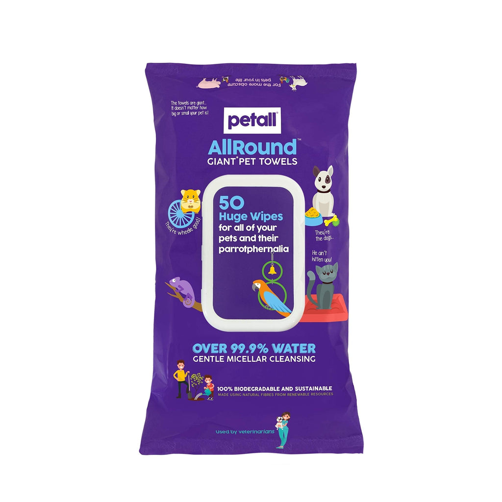 petall AllRound Giant Pet Towels | 50 Huge Pet Wipes - PawsPlanet Australia