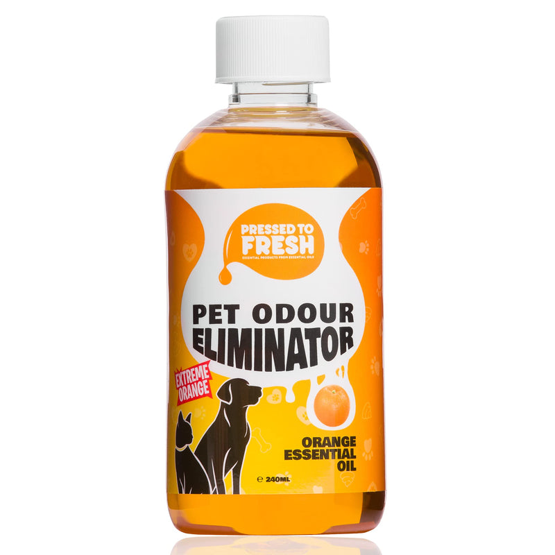 PRESSED TO FRESH - Pet Urine Odour Eliminator & Neutraliser - Natural Cold Pressed Orange Oil Enzyme Cleaner - Makes 4 Litres - Cleans Dog & Cat Smells, Carpet, Bins, Litter Trays - Pet Deodoriser - PawsPlanet Australia