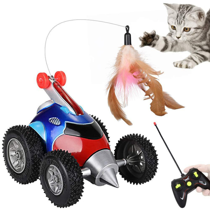 Nasjac Remote Cat Toy, Rocket Shape Interactive Moving Automatic Robotic Sound Chaser Prank Car For Kitten, Stimulate Cat Hunting Instincts, Funny Gifts For Pets Cats (Battery Not Included) - PawsPlanet Australia